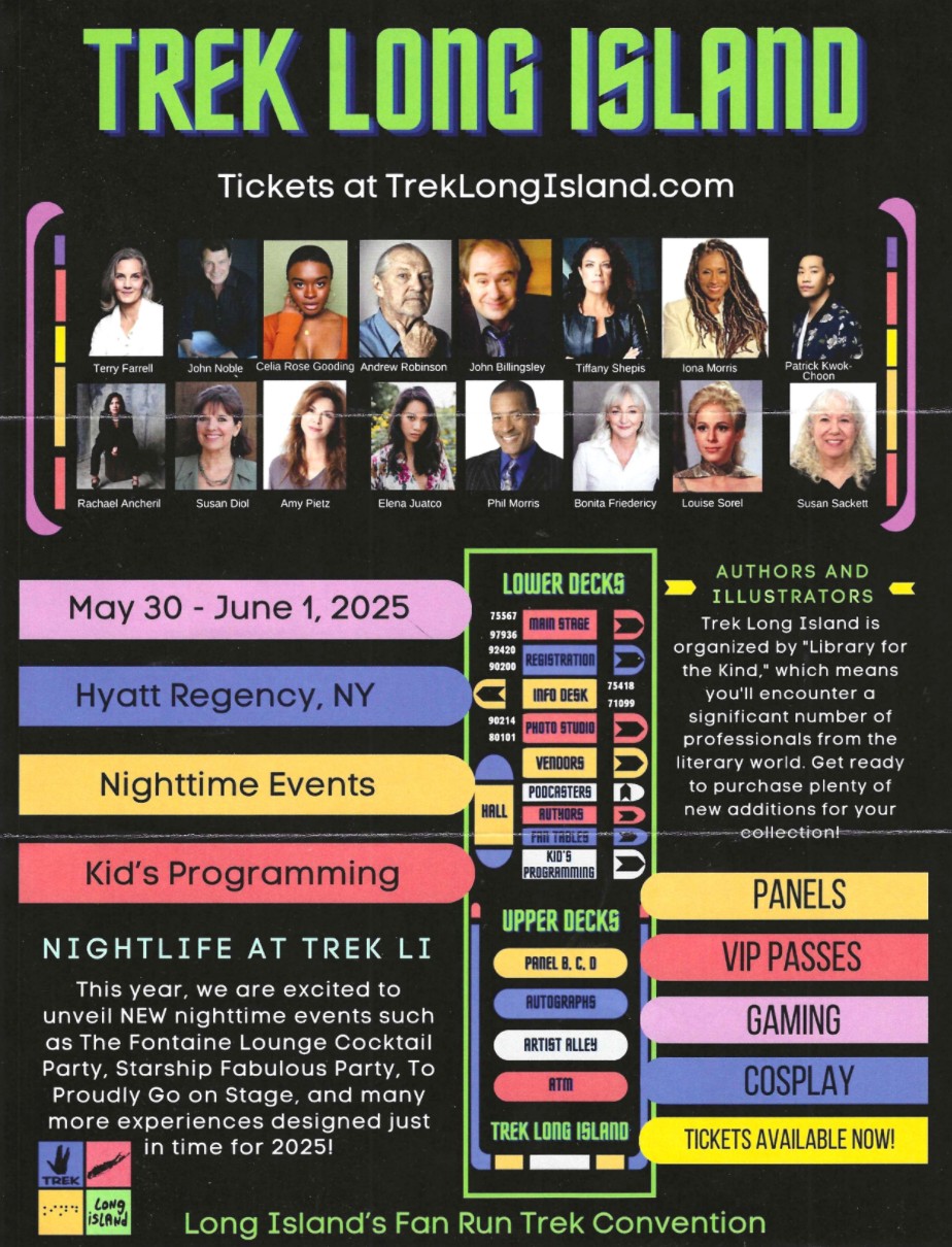 Trek Long Island is this weekend! Have fun and make new friends! Go boldly where your friends have gone before!